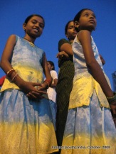 girls waiting for sunrise in kanyakumari