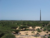 view of a tv tower and rameswaram temple