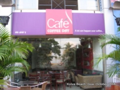 Cafe Coffee Day in Kolva beach, Goa