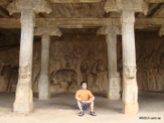 Pancha Paandava Cave. mahabalipuram india stone carving monolith temples