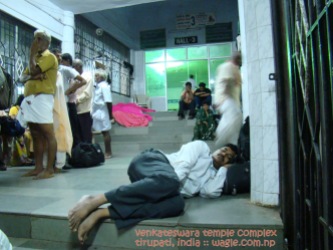 People Sleeping in Tirupati