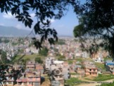 Parts of Kathmandu, north of Balaju, as seen from a moving bus