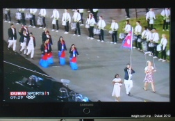 Watched the London Olympics opening ceremony at Gordon's 32nd floor apartment