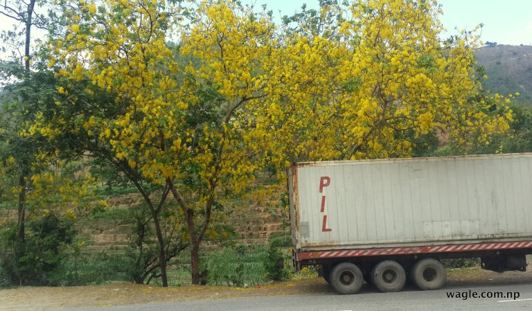 A lorry in Prithvi haighway