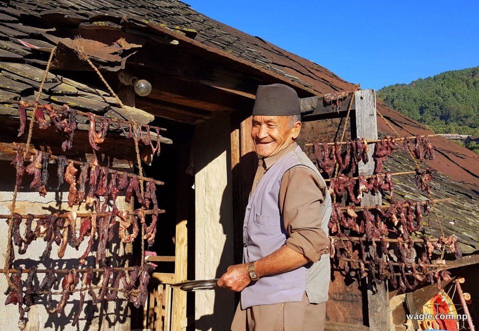 Lal Bahadur Shrestha runs a homestay business from his house in the Narayanhitti neighbourhood of Chitlang village. 